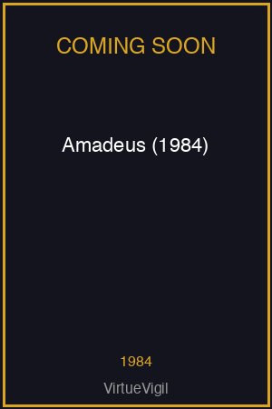 Amadeus (1984) poster