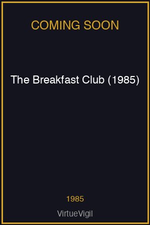 The Breakfast Club (1985) poster