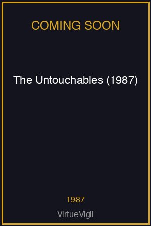 The Untouchables (1987) poster
